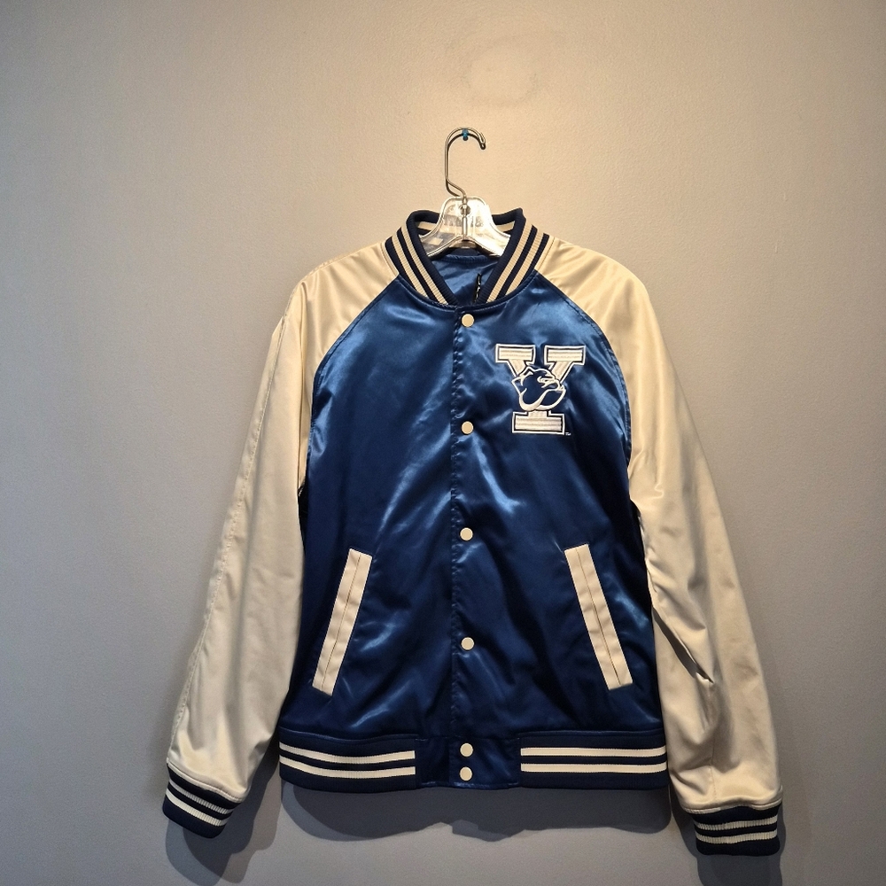 Yale University Blue & White Varsity Jacket | Size Medium